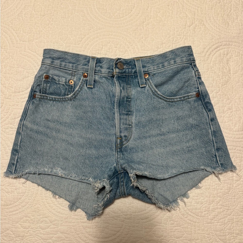 Levi's Light Blue Jean Shorts
